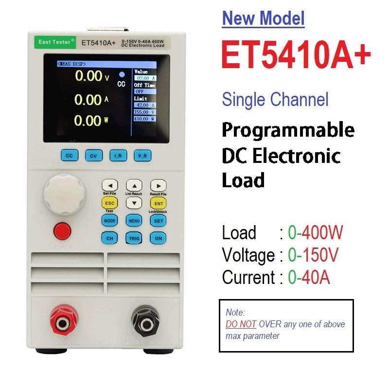 400W ET5410A Programmable DC Electronic Load 150V 1x40A Battery Tester